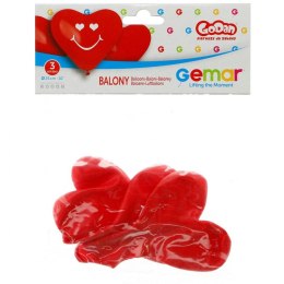 Balon kształty serca Godan PREMIUM SERCA czerwony 3 szt (GB/PG30) Godan