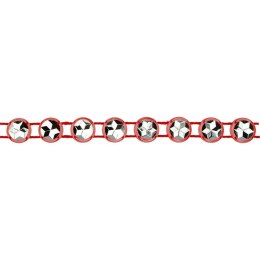 Taśma ozdobna Titanum Craft-Fun Series z kryształkami 4mm czerwona 1,5m (363494) Titanum