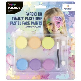 Farba do malowania twarzy Derform kidea Pastel 6 kolor. (FDTP6KA) Derform