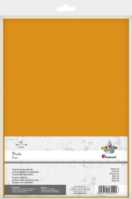 Arkusz piankowy Titanum Craft-Fun Series pianka dekoracyjna A4 5 szt. kolor: pomarańczowy 5 ark. (6129) Titanum