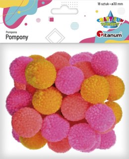 Pompony Titanum Craft-Fun Series jaskrawe mix 18 szt (DIY19308) Titanum