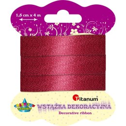 Wstążka Titanum Craft-Fun Series 15mm czerwona 4m (344539) Titanum