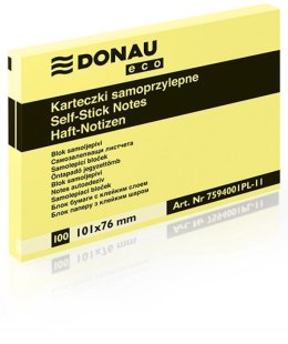 Notes samoprzylepny Donau Eco żółty 100k [mm:] 101x76 (7594001PL-11) Donau