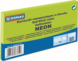 Notes samoprzylepny Donau Neon zielony 100k [mm:] 127x76 (7588011-06) Donau