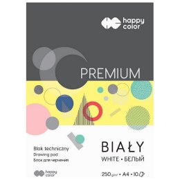Blok techniczny Happy Color A4 biały 250g 10k (HA 3725 2030-0) Happy Color