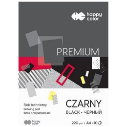 Blok techniczny Happy Color Premium czarny A4 czarny 220g 10k [mm:] 210x297 (3722 2030-9) Happy Color