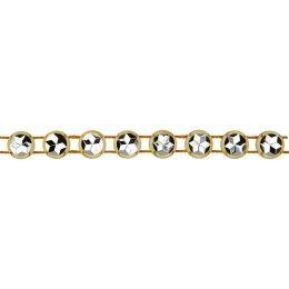 Taśma ozdobna Titanum Craft-Fun Series z kryształkami 4mm złota 1,5m (363492) Titanum