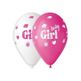 Balon gumowy Godan Baby girl 5 szt. mix 13cal (GS120/934) Godan