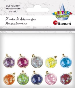 Ozdoba akrylowa Titanum Craft-Fun Series zawieszka kula z konfetti (200707-3) Titanum