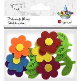 Ozdoba filcowa Titanum Craft-Fun Series Kwiaty 3D (3633) Titanum