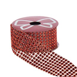 Taśma ozdobna Arpex z kryształkami 40mm czerwona 1m (BN6790CZE) Arpex