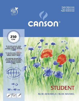 Blok artystyczny Canson Student A3 250g 10k [mm:] 300x400 (200005507) Canson