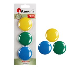 Magnes okrągłe 50 mm mix [mm:] 50 Titanum (MT50) 3 sztuk Titanum