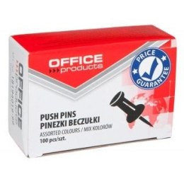 Pinezki Office Products beczułki kolor: mix 100 szt (18194019-99) Office Products