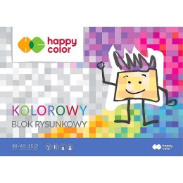 Blok rysunkowy Happy Color A3 kolorowy 80g 15k [mm:] 297x420 (HA37083040-09) Happy Color