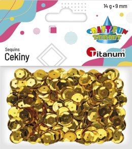 Cekiny Titanum Craft-Fun Series okrągłe 9mm złote 14g (268299) Titanum