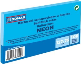 Notes samoprzylepny Donau Neon niebieski 100k [mm:] 127x76 (7588011-10) Donau