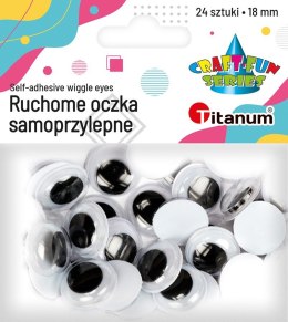Oczka Titanum Craft-Fun Series samoprzylepne 18mm 24 szt Titanum