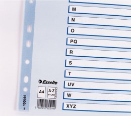 Przekładka alfabetyczna Esselte Mylar kartonowe A4 mix kolorów 160g 20k A-Z (100166) Esselte