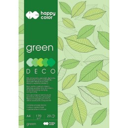 Zeszyt papierów kolorowych Happy Color Deco Green A4 170g 20k [mm:] 210x297 (HA 3717 2030-052) Happy Color
