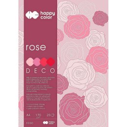 Zeszyt papierów kolorowych Happy Color Deco Rose A4 170g 20k [mm:] 210x297 (HA 3717 2030-062) Happy Color