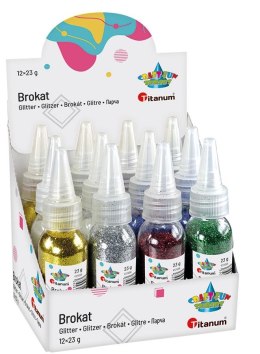 Brokat Titanum Craft-Fun Series 6 kolory x 2 szt. w buteleczkach 15g Titanum
