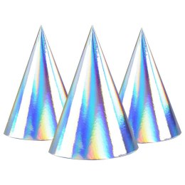 Czapka party holograficzna 3szt. mix papier Arpex (KP6265) Arpex