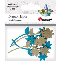 Ozdoba filcowa Titanum Craft-Fun Series kwiaty z gałązką (19YJ-006) Titanum