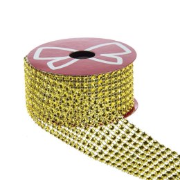 Taśma ozdobna Arpex z kryształkami 40mm złota 1m (BN6851ZLO) Arpex