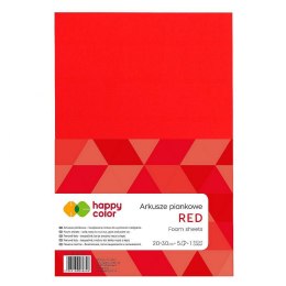 Arkusz piankowy Happy Color kolor: czerwony 5 ark. [mm:] 210x297 (HA 7130 2030-2) Happy Color
