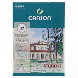 Blok rysunkowy Canson Student A4 biały 150g 50k (400084732) Canson
