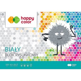 Blok rysunkowy Happy Color A3 biały 100g 20k [mm:] 297x420 (3710 3040-0) Happy Color