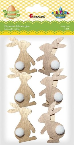 Ozdoba drewniana Titanum Craft-Fun Series klamerki drewniane króliczki (diy18-20) Titanum