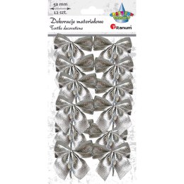 Ozdoba materiałowa Titanum Craft-Fun Series kokardy srebrne (19YH30-1) Titanum
