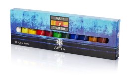Farba tempera Artea kolor: mix 20ml 12 kolor. Artea