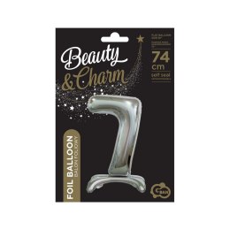 Balon gumowy Godan Beauty&Charm cyfra stojąca srebrna srebrny (BC-ASS7) Godan