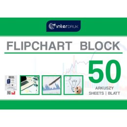 Blok do tablic flipchart 50k. 80g czysty [mm:] 1000x640 Interdruk (FLI50) Interdruk
