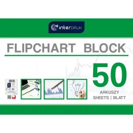 Blok do tablic flipchart 50k. 80g czysty [mm:] 1000x640 Interdruk (FLI50) Interdruk