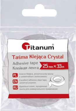 Taśma biurowa Titanum Crystal 25mm 33m Titanum