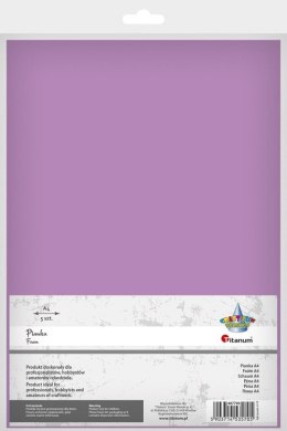 Arkusz piankowy Titanum Craft-Fun Series pianka dekoracyjna A4 5 szt. kolor: fiolet 5 ark. (6119) Titanum