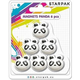 Magnes kształty panda 6szt biało-czarny Starpak (398962) 6 sztuk Starpak