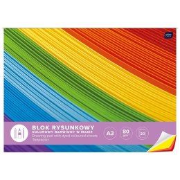 Blok rysunkowy Interdruk A3 kolorowy 60g 20k [mm:] 420x297 (BLRA3K) Interdruk