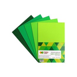 Arkusz piankowy Happy Color kolor: mix zielony 5 ark. [mm:] 200x300 (HA 7135 2030-GREEN) Happy Color