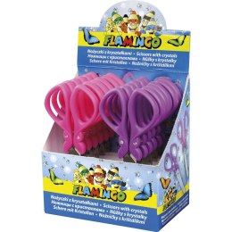Nożyczki Flamingo z kryształkami 13,5cm (S01142) Flamingo