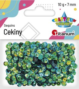 Cekiny Titanum Craft-Fun Series Okrągłe perłowe zielone Titanum