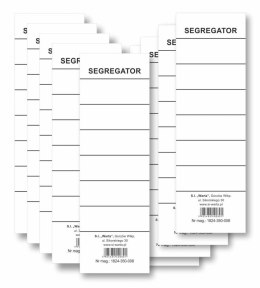 Etykiety opisowe do segregatora NALEPKA NA SEGREGATOR biały [mm:] 60x190 Warta (350-008) Warta
