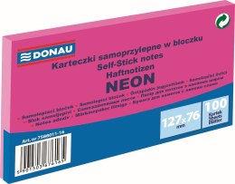 Notes samoprzylepny Donau Neon różowy 100k [mm:] 127x76 (7588011-16) Donau