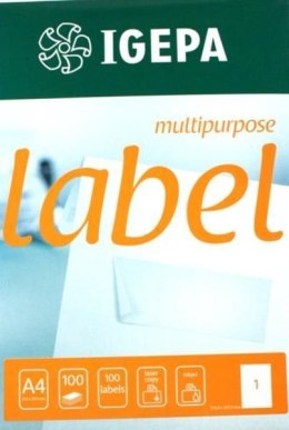 Etykieta samoprzylepna A4 biały [mm:] 210x297 Label Label