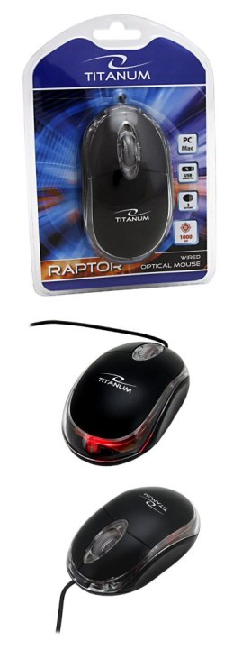 Mysz raptor 3d czarny Titanum (tm102k) Titanum