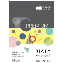 Blok techniczny Happy Color A3 biały 250g 10k (HA 3725 3040-0) Happy Color